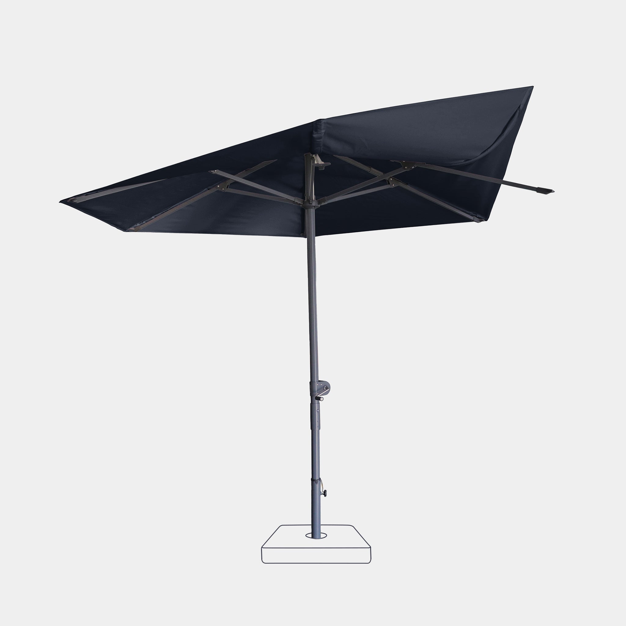 Parasol droit anti-vent Aura Ø2,75m
